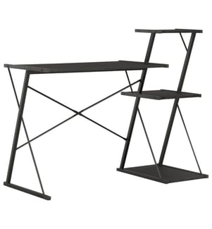 Schreibtisch mit Regal Schwarz 116×50×93 cm