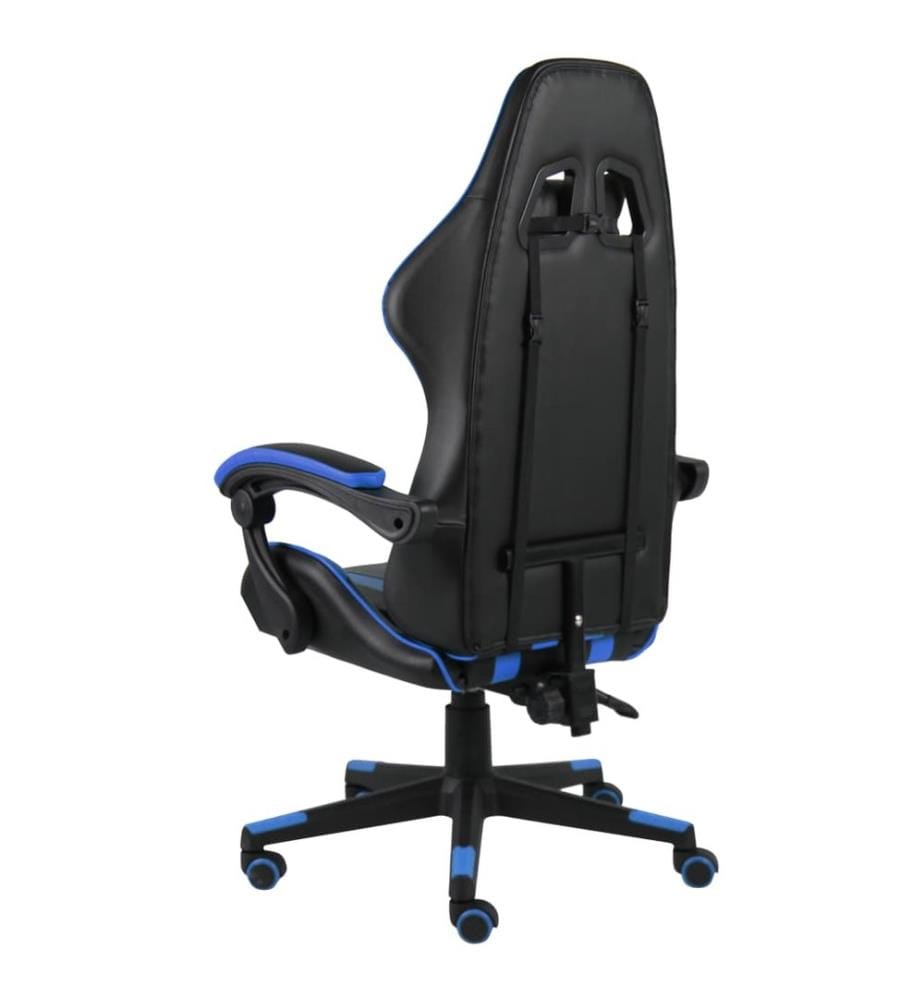 Gaming-Stuhl Schwarz und Blau Kunstleder