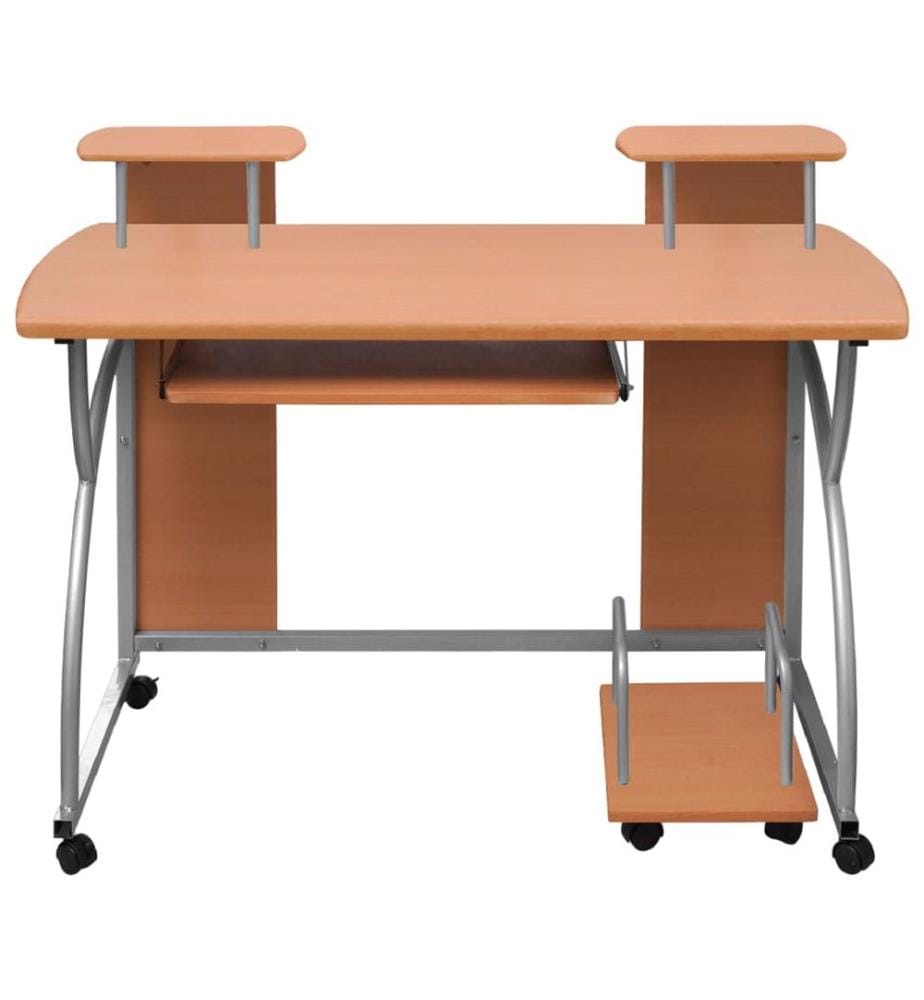 Bureau d'ordinateur Marron 110x52x88,5 cm Bois d'ingénierie
