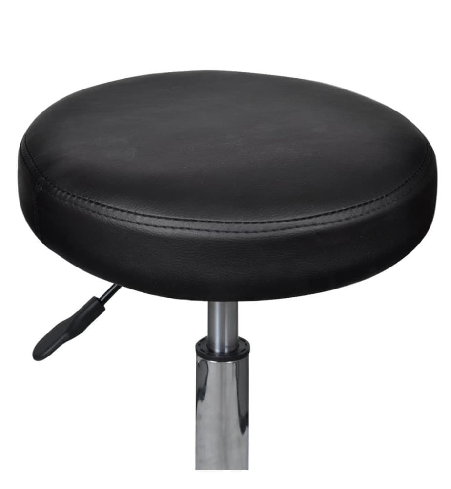 Bürohocker 2 Stk. Schwarz 35,5x84 cm Kunstleder