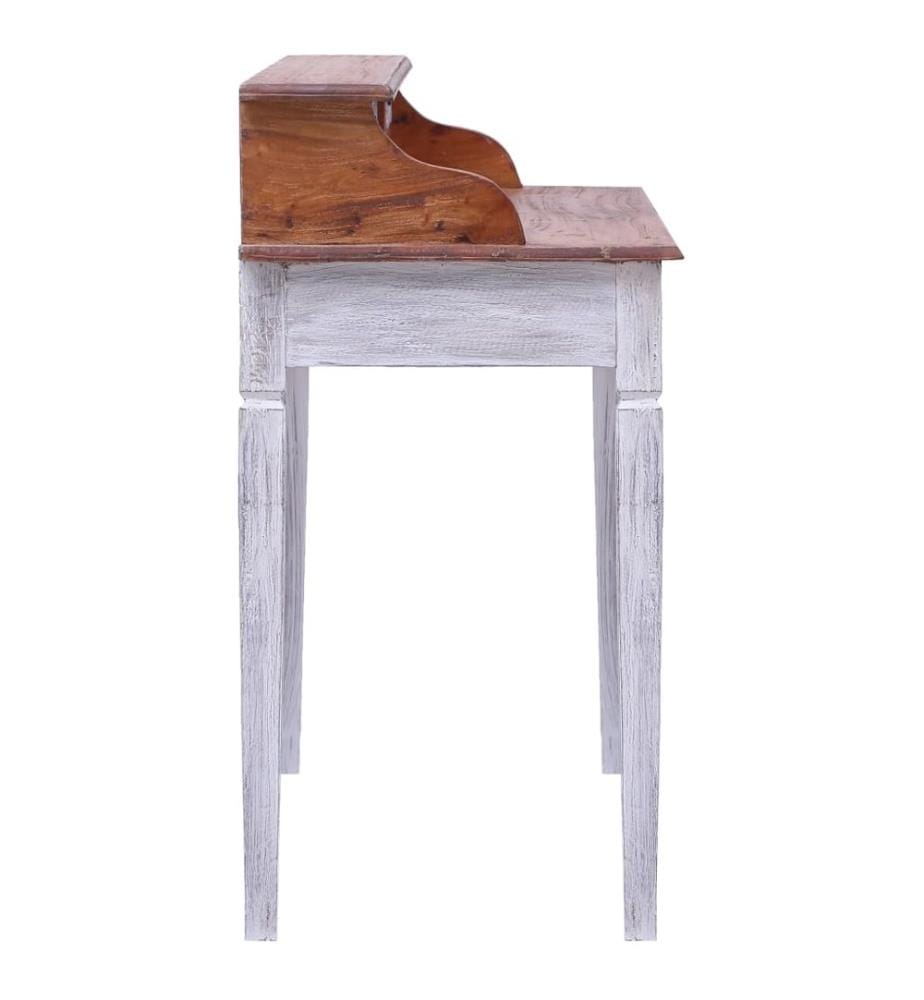 Bureau d'écriture et tiroirs 90x50x101 cm bois massif d'acajou