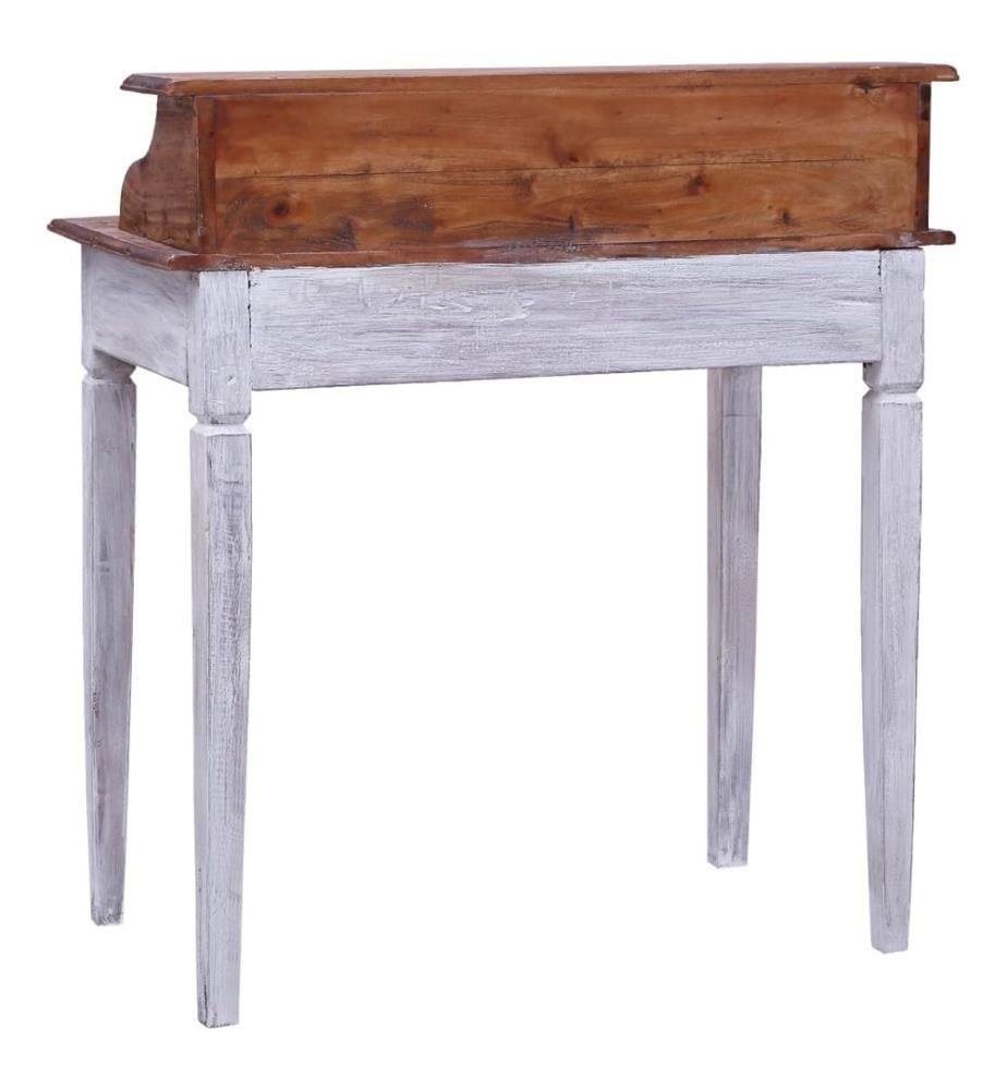 Bureau d'écriture et tiroirs 90x50x101 cm bois massif d'acajou