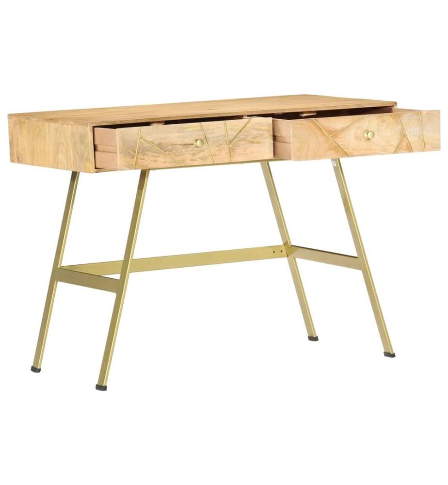 Bureau avec tiroirs 100x55x75 cm bois solide de manguier