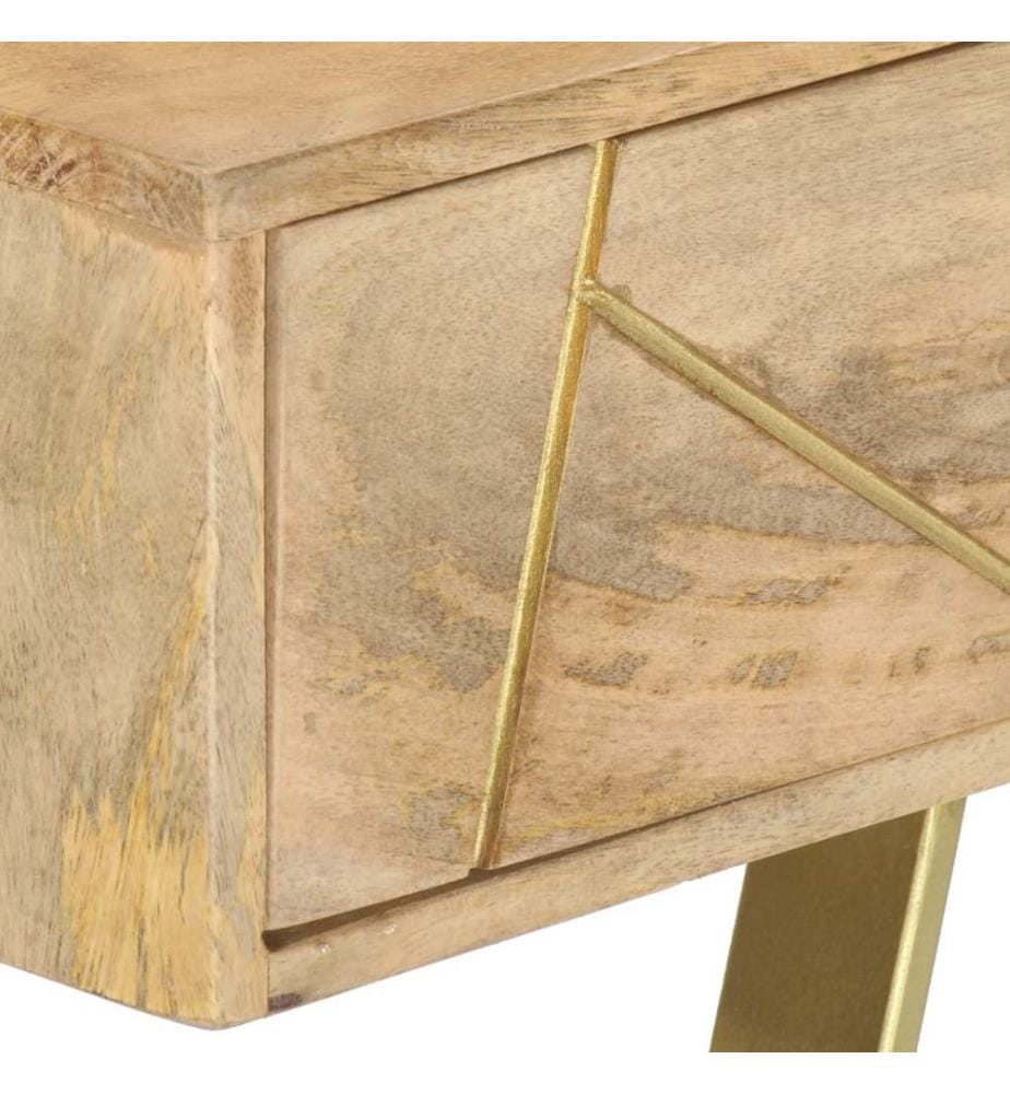 Bureau avec tiroirs 100x55x75 cm bois solide de manguier