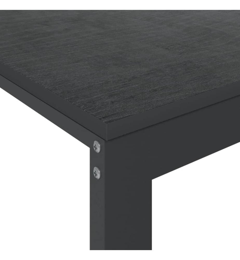 Bureau d'ordinateur Noir 110x60x73 cm Bois d'ingénierie