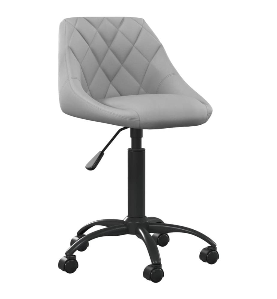 Chaise de bureau Gris clair Velours
