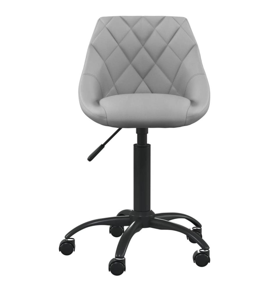 Chaise de bureau Gris clair Velours