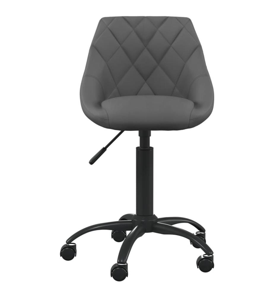 Bürostuhl Dunkelgrau Samt