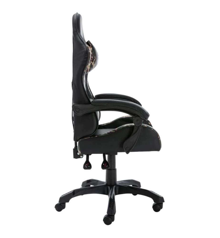 Gaming-Stuhl Schwarz und Tarnmuster Kunstleder