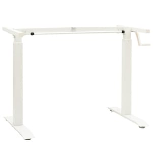 Schreibtisch-Gestell Manuell Höhenverstellbar Handkurbel Weiss