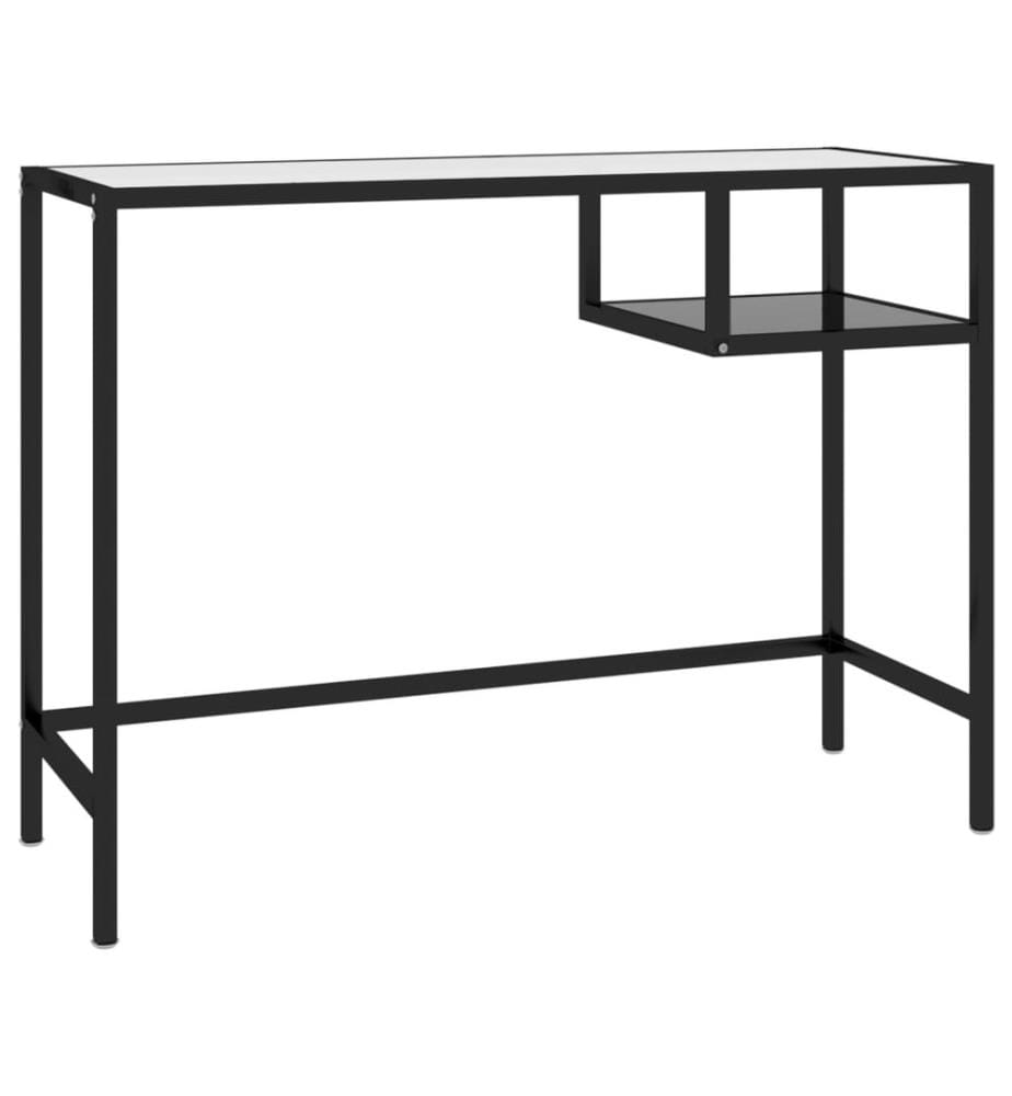 Bureau d'ordinateur Noir 100x36x74 cm Verre