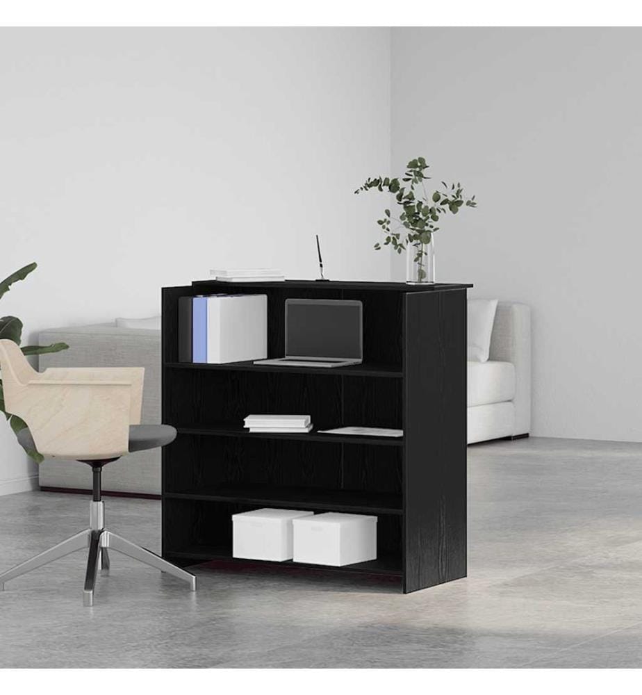 Bureau de réception Chêne noir 100x50x103,5 cm Bois d'ingénierie