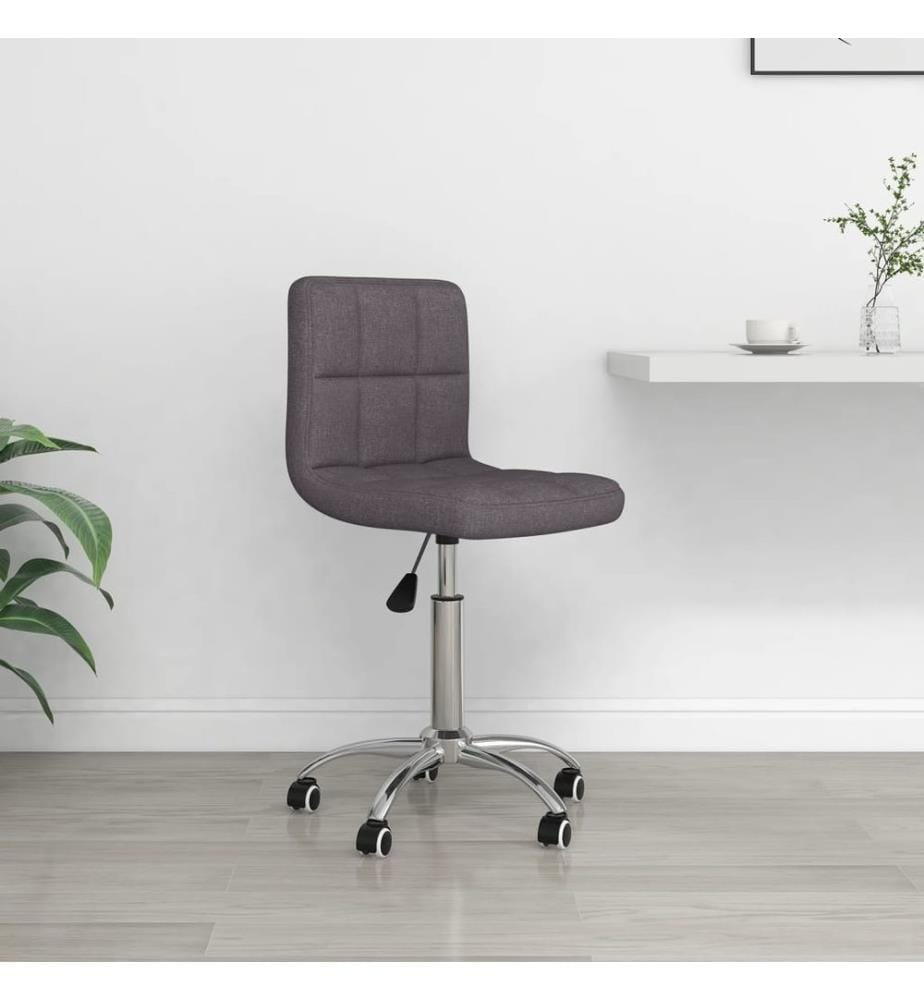 Chaise pivotante de bureau Taupe Tissu