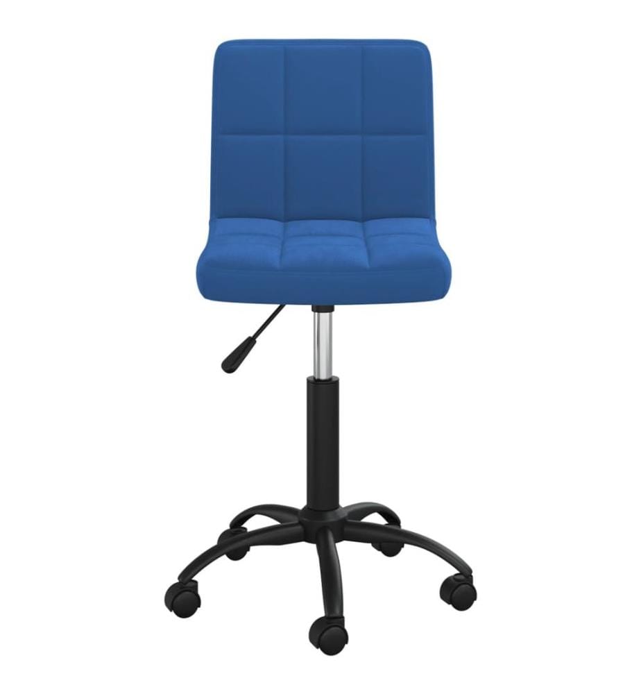 Bürostuhl Drehbar Blau Samt