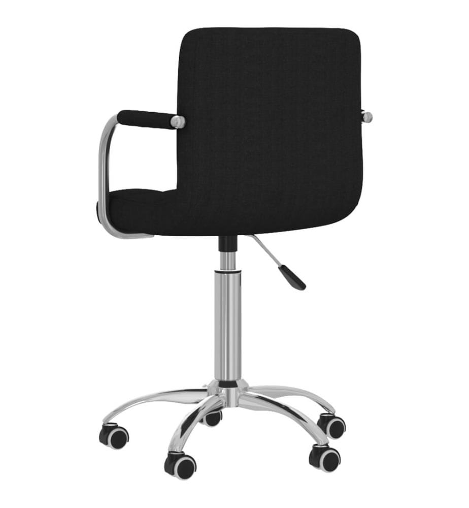 Chaise pivotante de bureau Noir Tissu