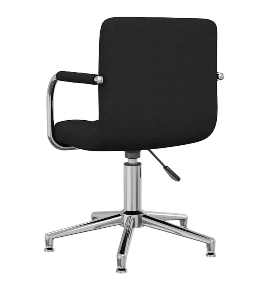 Chaise pivotante de bureau Noir Tissu