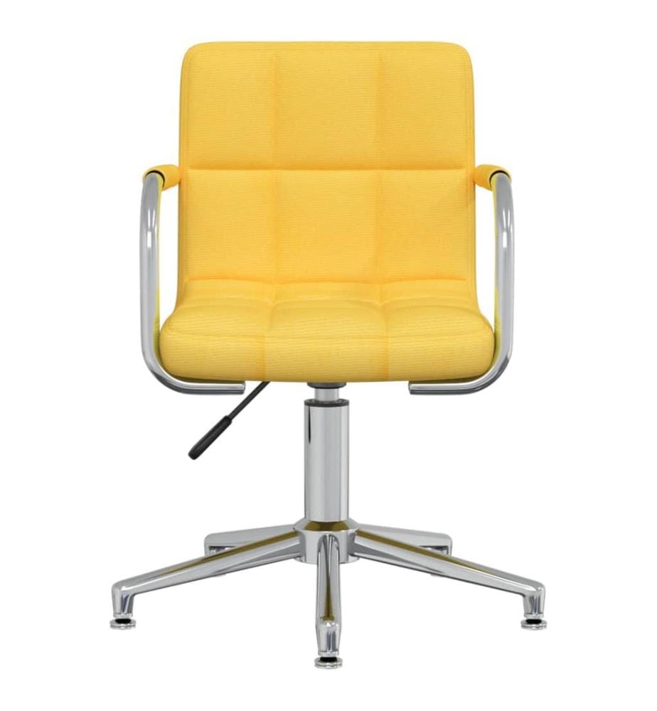 Chaise pivotante de bureau Jaune moutarde Tissu