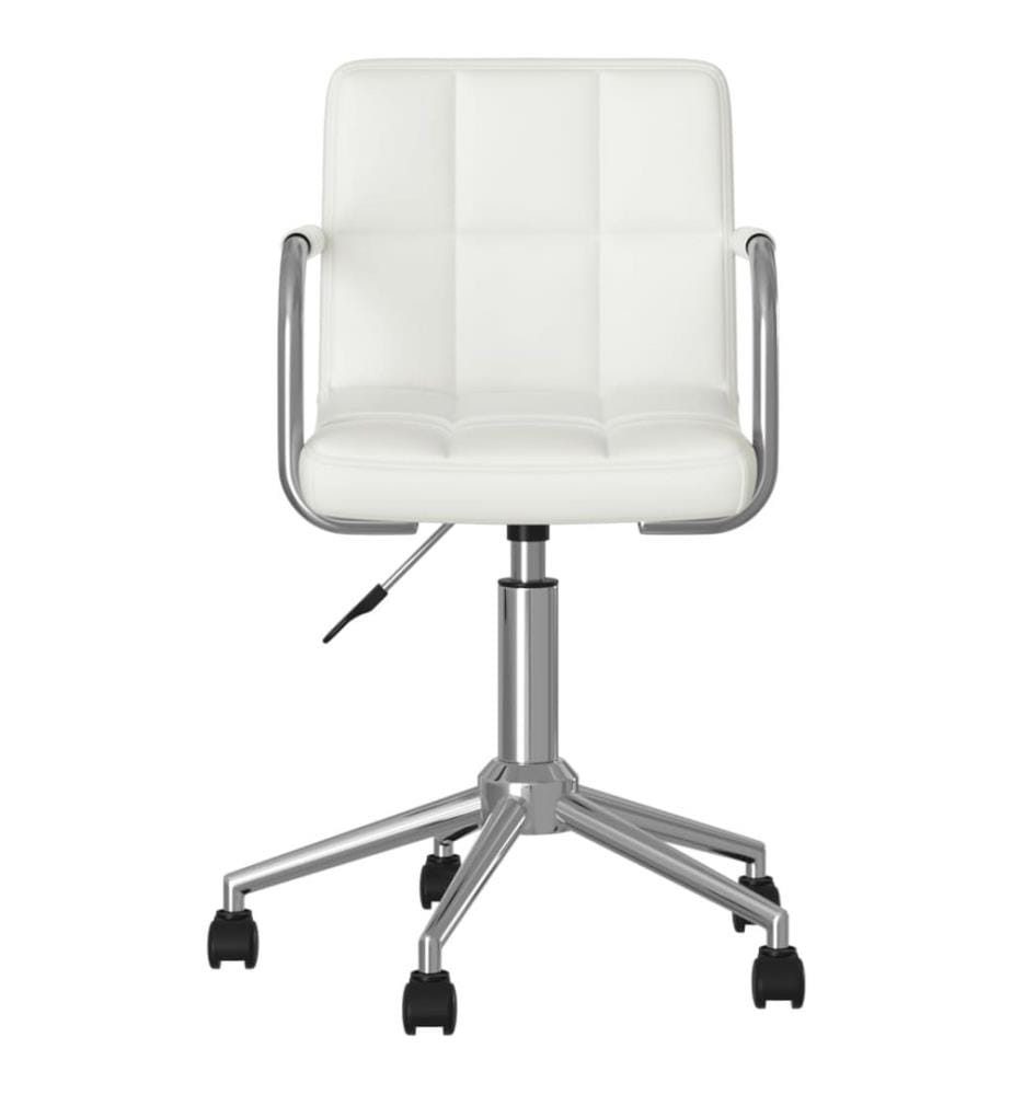 Bürostuhl Drehbar Weiss Kunstleder