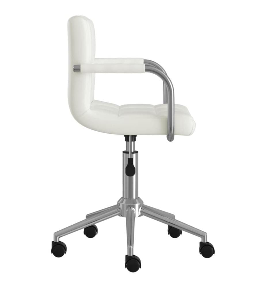 Bürostuhl Drehbar Weiss Kunstleder