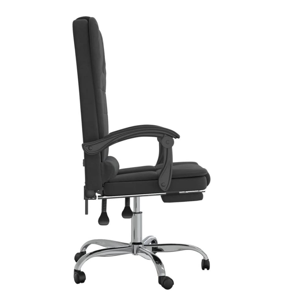 Bürostuhl mit Massagefunktion Schwarz Samt