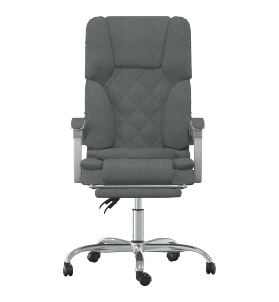 Bürostuhl mit Massagefunktion Dunkelgrau Stoff