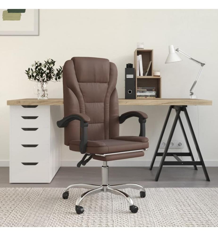 Fauteuil inclinable de bureau Marron Similicuir