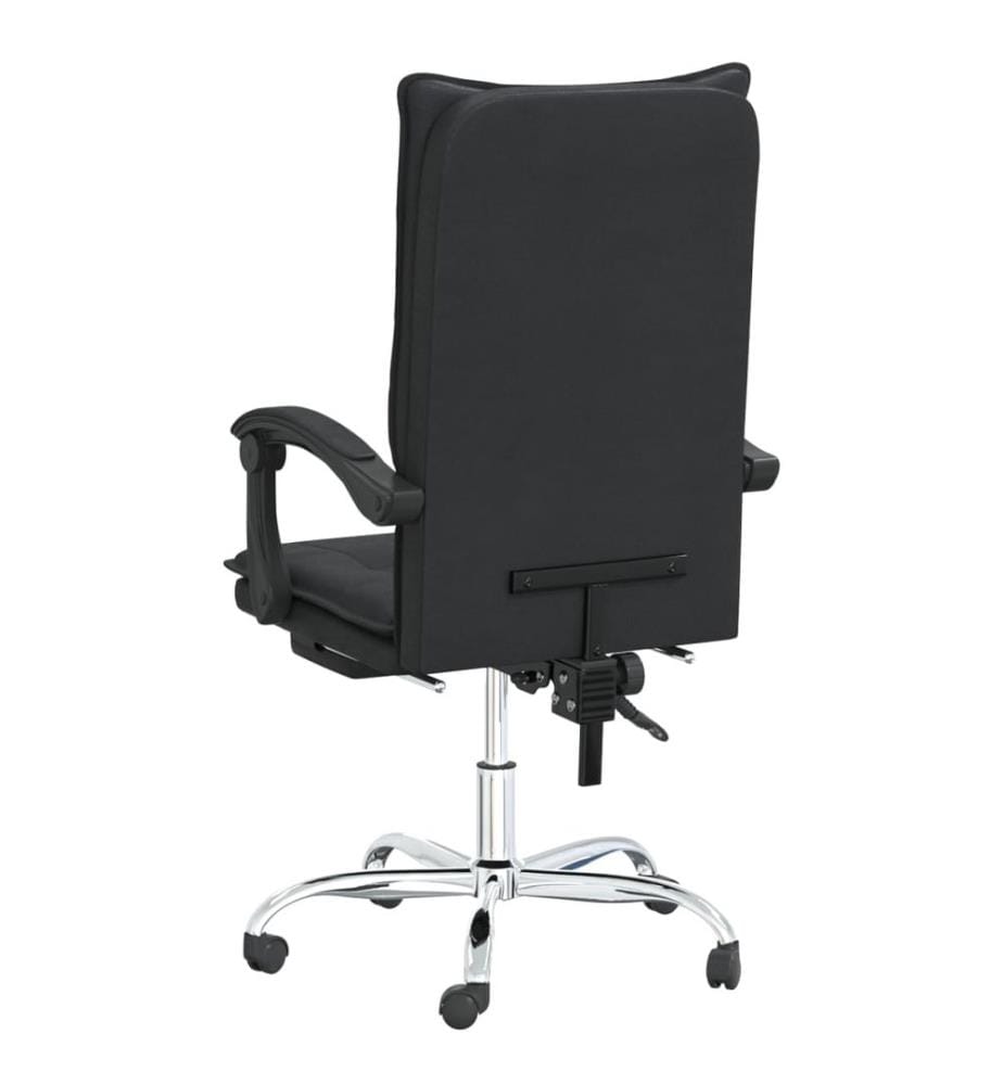 Bürostuhl mit Liegefunktion Schwarz Kunstleder