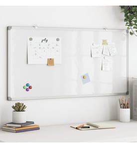 Tableau blanc magnétique 60x30x1,7 cm aluminium