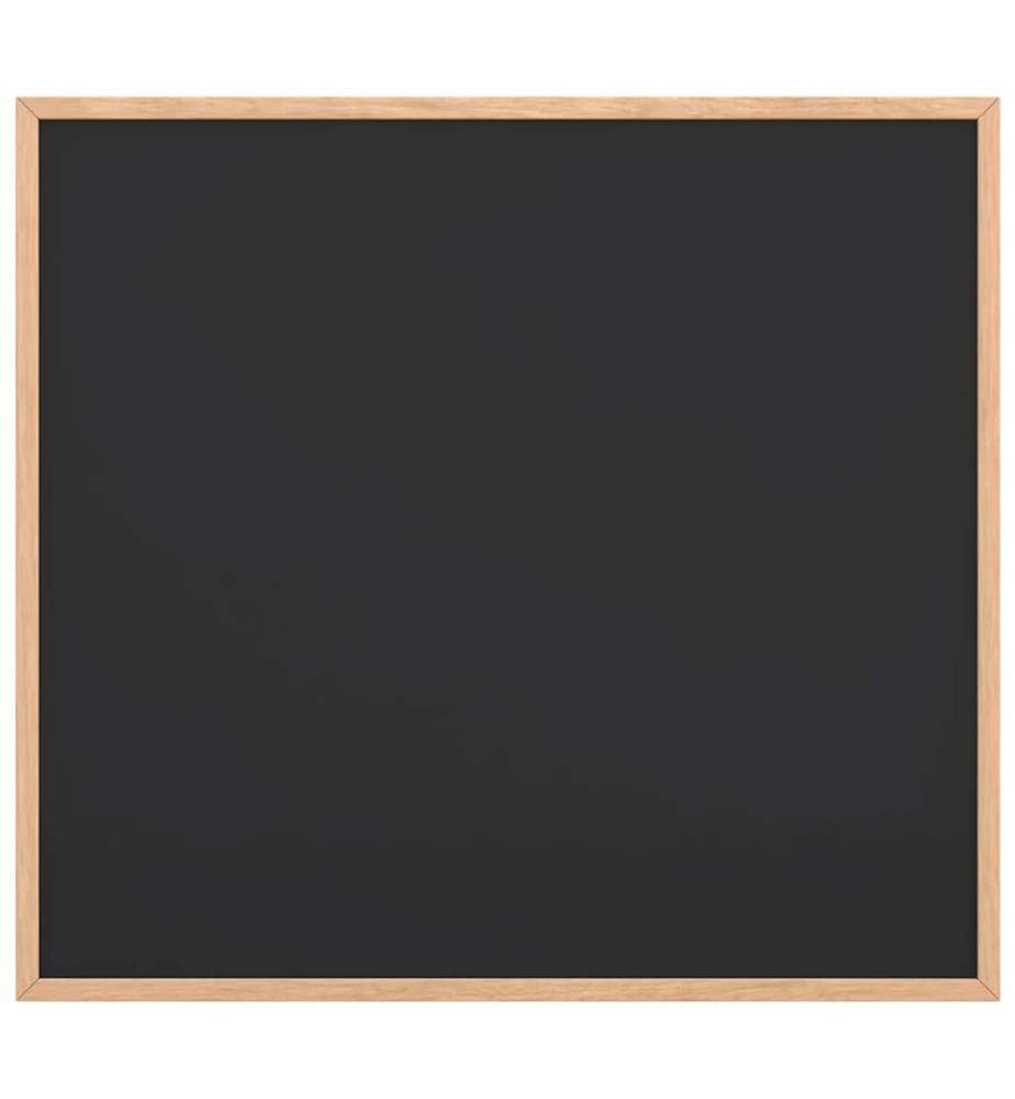 Kreidetafel mit Rahmen aus massivem Kiefernholz Schwarz 60 x 55 cm