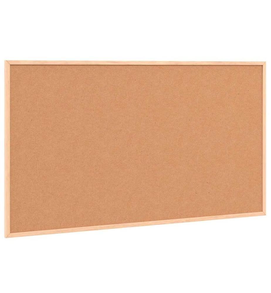 Kreidetafel mit Rahmen aus massivem Kiefernholz Schwarz 100 x 55 cm