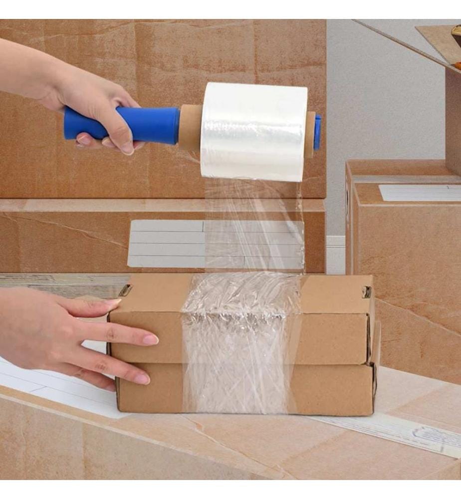 Stretchfolie mit Griff 10 Stk. Transparent 23 µm 50 cm x 150 m