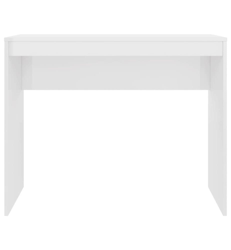 Bureau Blanc brillant 90x40x72 cm Bois d'ingénierie