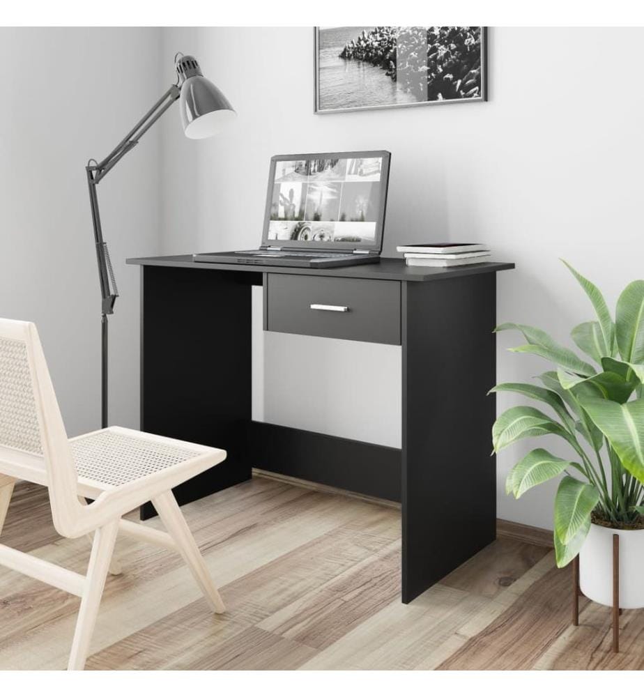 Bureau Noir 100x50x76 cm Bois d'ingénierie