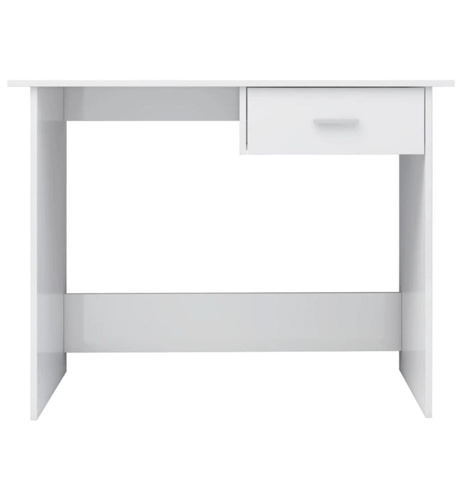 Bureau Blanc brillant 100x50x76 cm Bois d'ingénierie