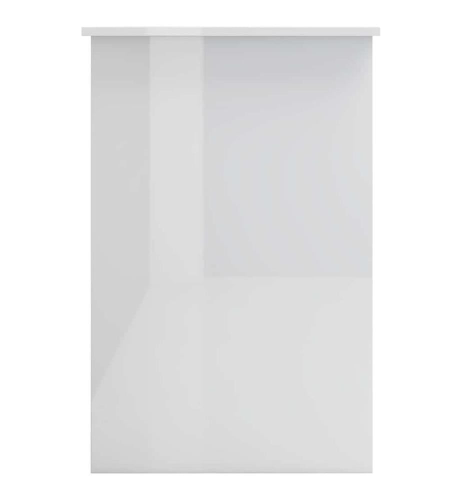 Bureau Blanc brillant 100x50x76 cm Bois d'ingénierie
