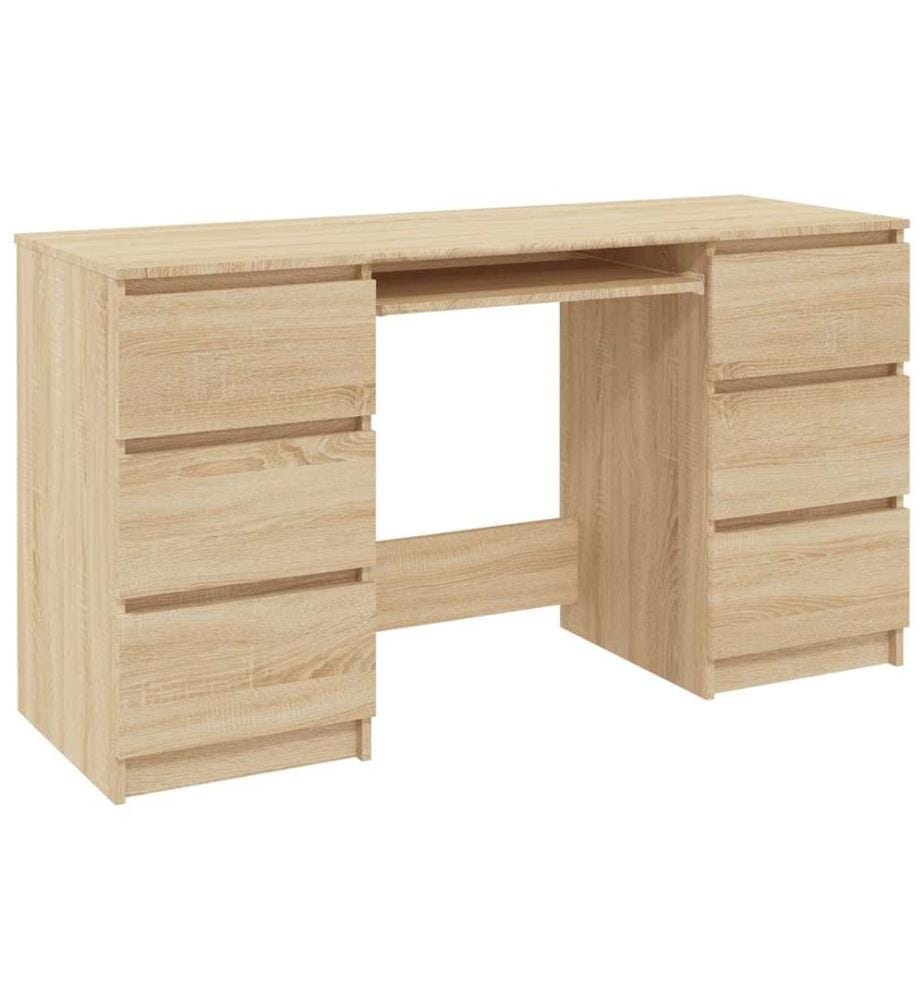 Bureau Chêne sonoma 140x50x77 cm Bois d'ingénierie