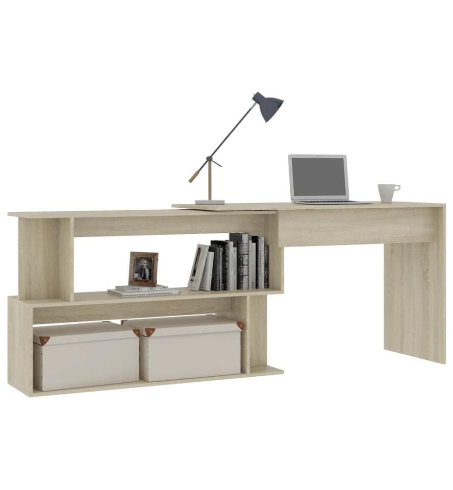Eckschreibtisch Sonoma-Eiche 200x50x76 cm Holzwerkstoff