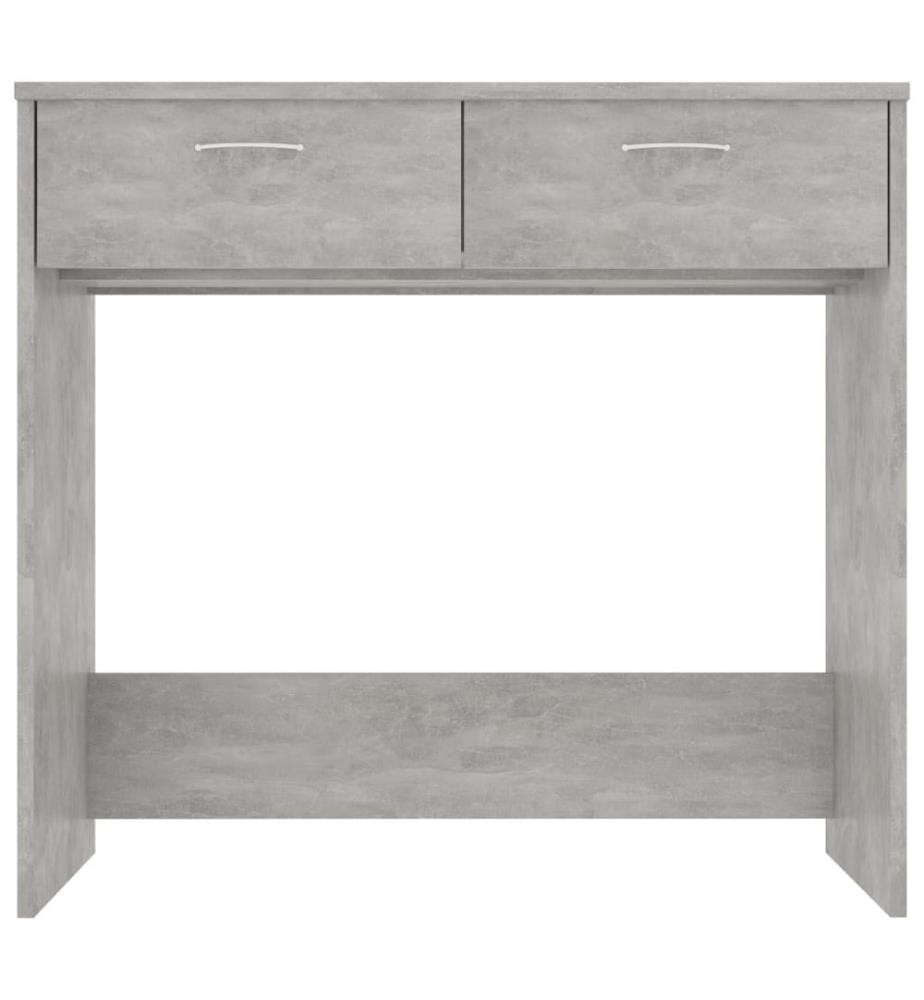 Bureau Gris béton 80x40x75 cm Bois d'ingénierie