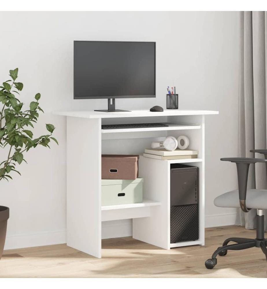 Bureau Blanc 80x45x74 cm Bois d'ingénierie
