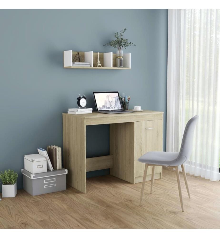 Bureau Chêne sonoma 100x50x76 cm Bois d'ingénierie