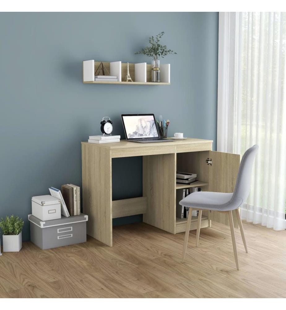 Bureau Chêne sonoma 100x50x76 cm Bois d'ingénierie