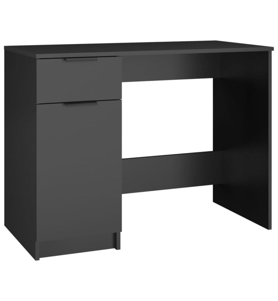 Bureau noir 100x50x75 cm bois d'ingénierie