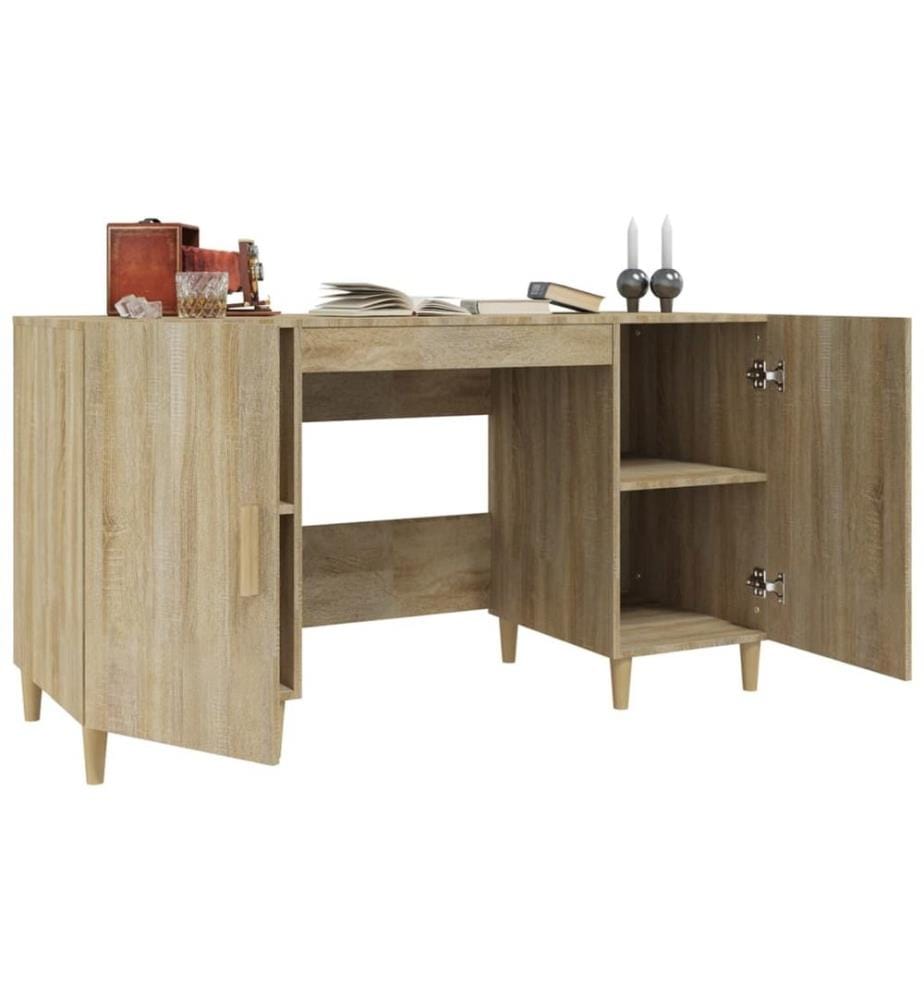 Bureau Chêne sonoma 140x50x75 cm Bois d'ingénierie