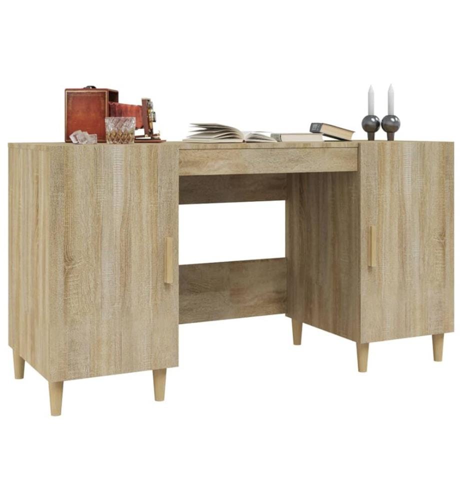 Bureau Chêne sonoma 140x50x75 cm Bois d'ingénierie