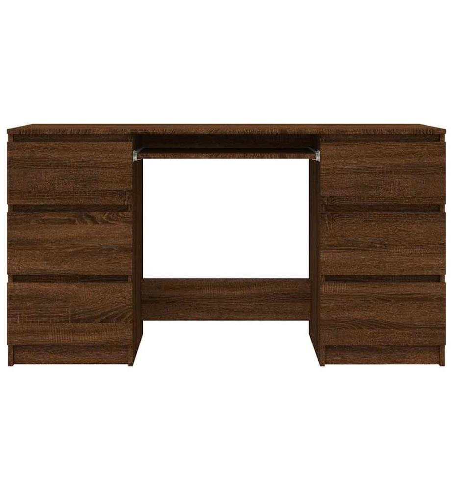 Bureau Chêne marron 140x50x77 cm Bois d'ingénierie