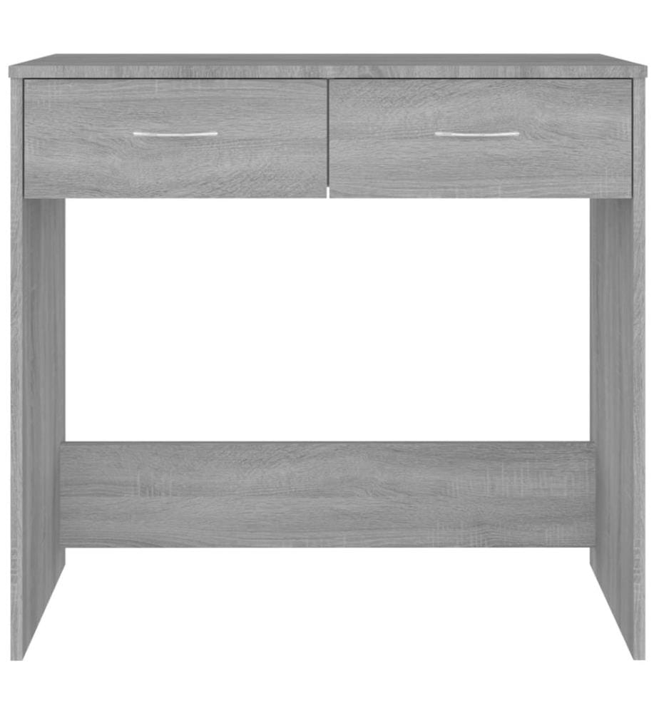 Bureau sonoma gris 80x40x75 cm bois d'ingénierie