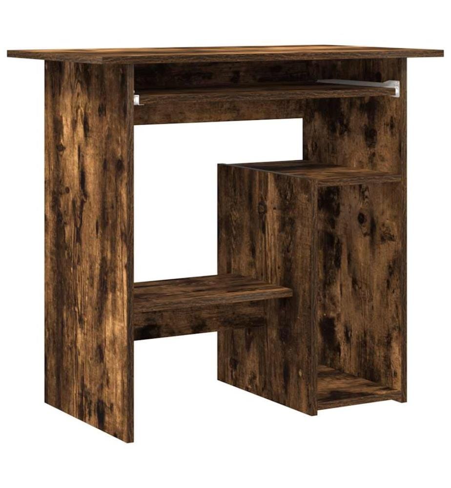 Bureau Chêne fumé 80x45x74 cm Bois d'ingénierie