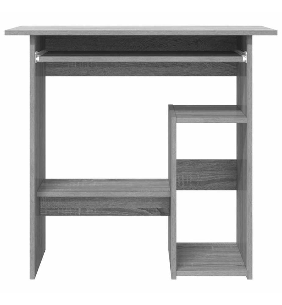 Bureau Sonoma gris 80x45x74 cm Bois d'ingénierie