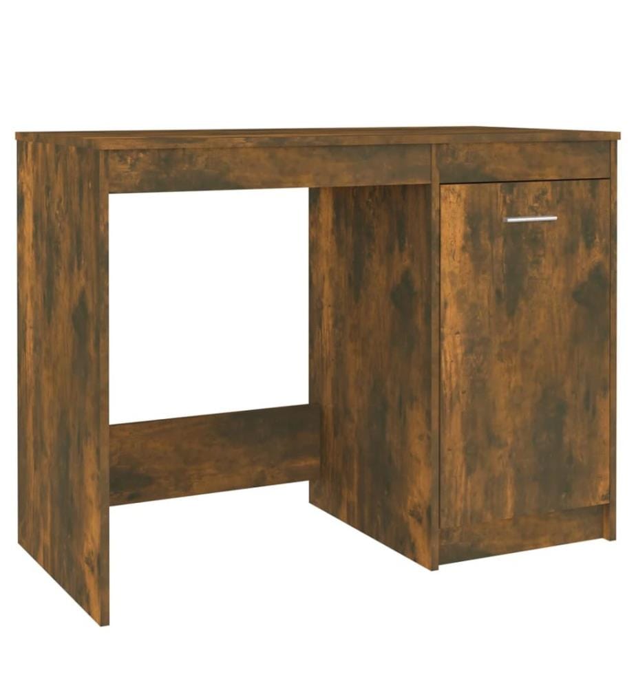 Bureau Chêne fumé 100x50x76 cm Bois d'ingénierie