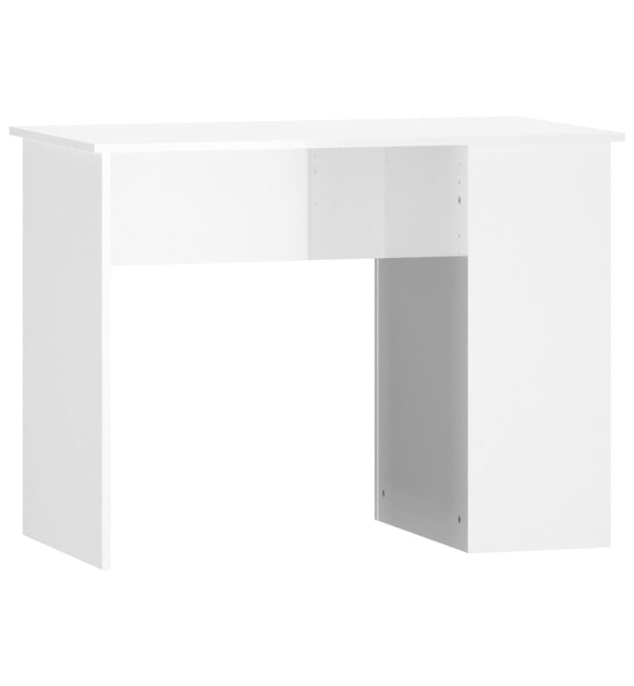 Bureau Blanc brillant 100x55x75 cm Bois d'ingénierie